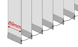 Vertikal Vorhang Lamellen für Lamellenvohang Schiene