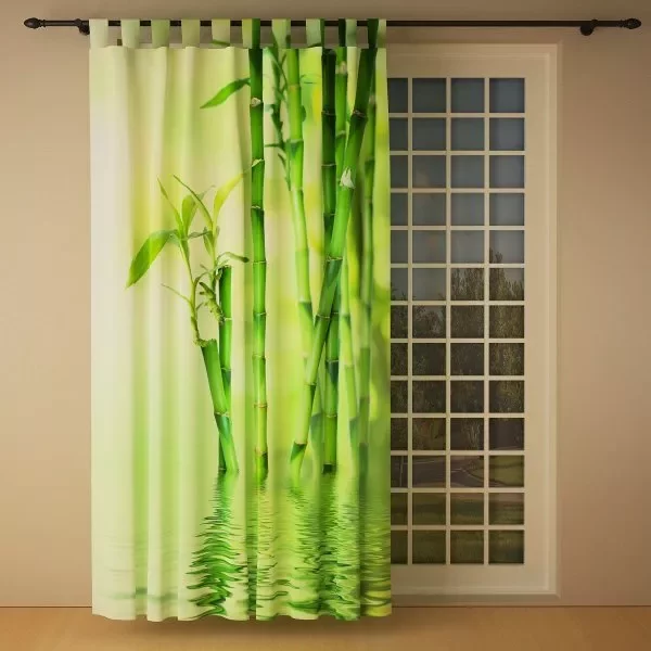 Foto Schlaufenschal Vorhang Gardine "Bambus rechts"