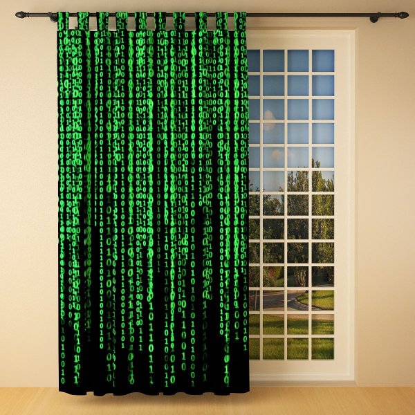 Foto Schlaufenschal Vorhang Gardine "Matrix"