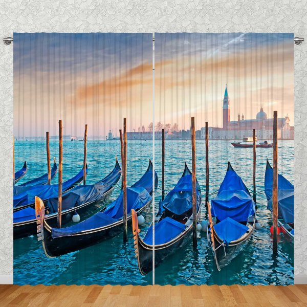 Foto Vorhang Gardine | verdeckte Schlaufe oder Kräuselband | Venedig