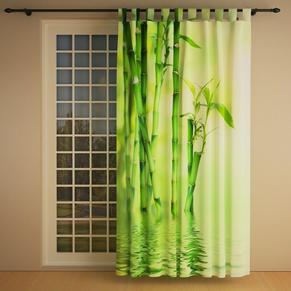 Foto Schlaufenschal Vorhang Gardine "Bambus links"